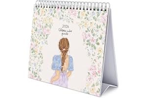 Grupo Erik: Calendario da Tavolo 2024 Ana Marin - Calendario Scrivania 2024 in spagnolo, 12 mesi + Planner annuale 2025, 18x20 cm FSC®, calendario ragazza 2024, calendario frasi 2024 in spagnolo