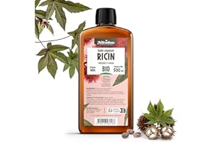 Huile de RICIN Bio 500 ml - Cosmos Organic - Planète au Naturel - 100% Naturelle et Pressée à froid - Peau, cheveux, cils, ongles, barbe