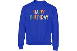 Hippowarehouse Polka dot Happy Birthday Kids Children's Unisex Jumper Sweatshirt Pullover