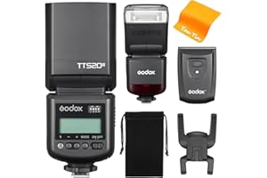 Godox TT520iii Flash per Fotocamera Speedlite Con Lanciatore Rt-16, 433 Mhz Wireless Flash Gn33 S1/s2, Controllo Ottico Singolo, Funzionamento A Batteria, Compatibile con Fotocamere