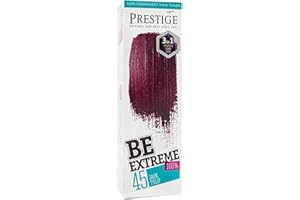 Vip's Prestige Be Extreme | Tonique capillaire semi-permanent Couleur 45 Dark Tulip | Donne de la couleur aux cheveux décolorés ou gris | Résultat temporaire | Sans ammoniaque, sans parabens et PPD