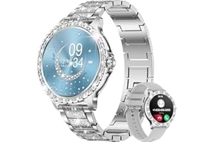 LIGE Smartwatch mit Telefonfunktion 1.32' Zoll Voll Touchscreen Fitnessuhr Damen mit SpO2 Herzfrequenz Schlafmonitor, IP67 Wasserdicht Schrittzähler Uhr für Android iOS,Silber