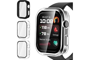 Ivolver 3 sztuki etui z twardego poliwęglanu, szklana ochrona wyświetlacza do Huawei Watch D2, pełne pokrycie, ultracienkie, odporne na zarysowania