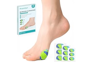 Promifun Almohadillas para juanetes para el antepié para aliviar el dolor con Moleskin para zapatos, 27 unidades, resistentes al agua, autoadhesivas, protección para hombres y mujeres (varios tamaños