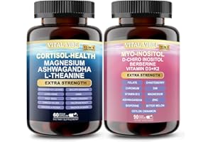 VITAL VIBE Cortisol Detox Supplement Men Women - Reduce Lower Cortisol High Cortisol Reducer Blocker Control - Theanine Magnesium - Supports Stress Mood Rest Adrenal Calm Relax with Ashwagandha