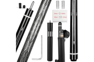 Stecca da biliardo,Aklot 3 in 1 da 58 pollici Stecca unica in legno di acero canadese da 19 oz con viti di regolazione del peso a 20 oz e 21 oz con custodia per stecche da biliardo
