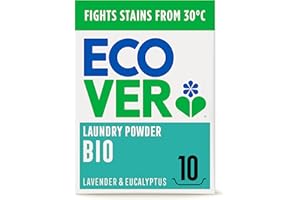 Ecover Bio Concentrated Laundry Detergent Powder, Laundry Washing Detergent, Fresh lavender And Eucalyptus Scent, 1x 10 Washes, 1 x 750g