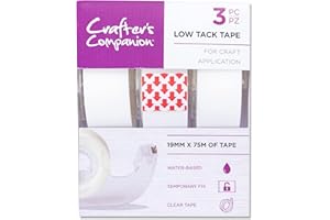 Crafter's Companion Niska lepkość taśmy do projektów papierowych i kartonowych, 3 sztuki