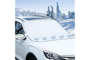 XHYASD Osłona przedniej szyby na zimę, z 5 magnesami, składana, chroni przed śniegiem, lodem, mrozem, kurzem, UV-S