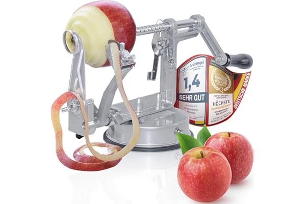 Goods & Gadgets Éplucheur de pommes 3 en 1 en acier inoxydable