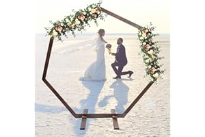 Arche de mariage SanBouSi en bois - 2,4 m - Arche septagonale - Arche de mariage