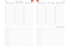 ‎X17 X17- A6 Wochenkalender-Wochenplaner "Nachfüllpack" | „Classic“ 2026, 2 Hefte à 6 Monate, inkl. Memokarte. Nur passend für das X17-System. Made in Germany