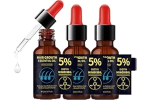 PUKMQU 5% Biotin Minoxidil Hair Growth Oil, 5% Minoxidil for Men and Women, Hair Growth Serum Minoxidil, Biotin Hair Growth Serum, Nourishes Scalp, Stops Hair Loss & Thinning, 20ml (60ml)