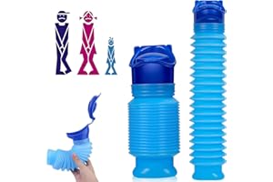 Norhogo 2 sztuki przenośnych butelek na mocz w sytuacjach awaryjnych, 750 ml, dla mężczyzn, przenośna, przenośna, na mocz, pipi, do samochodu, podróży awaryjnej, urinella na kemping, wędrówki