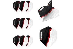 RUTHLESS Dart Flights | Premium 100 Micron Standard Number 2 Shape Rip Torn Design, Red, White, Blue, Black, Multiple Pack Sizes