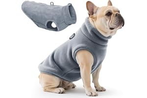 Oslueidy Hundemantel Fleece Hunde Jacken Hund warme Mäntel Winter Haustier Kleidung Hoodies Pullover Jumpsuit Hund Schnee Outfits Weste für kleine mittlere große Hunde XS-XXL (Grau, M)