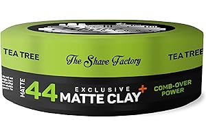 The Shave Factory Ekskluzywna matowa glina 150 ml, 44 grzebienie, z drzewem herbacianym dodatkowym uchwytem