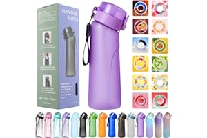 USPER Starter kit con borraccia con olfatto retronasale e pod aromatizzati senza zucchero, borraccia da 750 ml senza BPA, con bicchiere, per attività all’aperto (con 1 pod aromatizzato)