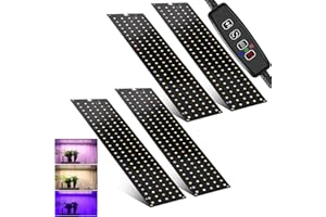 SciFiVisi 4Stück Pflanzenlampe LED Vollspektrum, 540 LEDs Pflanzenlicht mit 3 Lichter Modi, Pflanzenleuchte für Zimmerpflanzen Grow Light mit Zeitschaltuhr, 10 Arten von Helligkeit