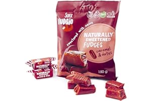 SUPER FUDGiO Naturalnie słodzone wegańskie krówki karmel daktyle 150 g