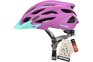 meteor Casco Bici Ideale per Giovani e Adulti Donna e Uomo Caschi Perfetto per Downhill Enduro MTB Scooter Helmet per Tutte Le Forme di attività in Bicicletta Marven
