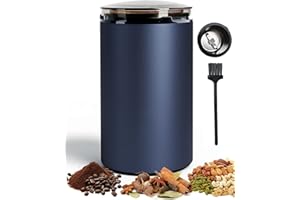 OLUTULA Electric Coffee Grinder, Press-Type Portable Coffee Grinder with Safe 304 Stainless Steel Blades, 150w One-Touch Spice Grinder for Kitchen, Fast Grinding for Coffee Beans, Pepper, Spice, Nuts