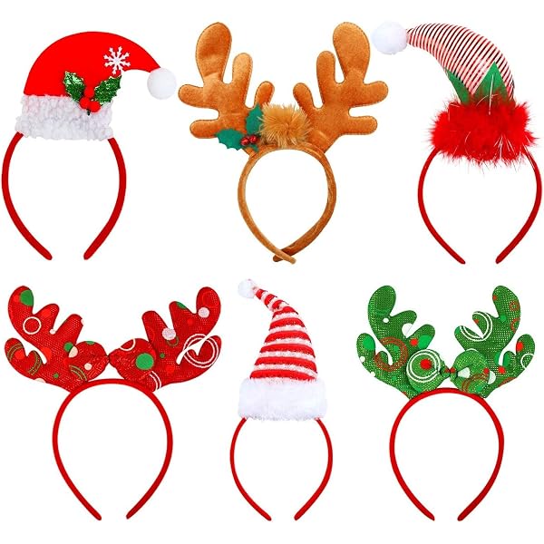 RURIZHONGTIAN Weihnachtsmützen-Set – 5 Rote Nikolausmützen Aus Plüsch & Samt Mit Zubehör Für Erwachsene & Teenager