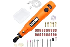 CHOKMAX Utensile rotante senza fili, 3,7 V, mini kit multiuso rotante agli ioni di litio, con velocità variabile, kit di 40 accessori per smerigliatrice elettrica fai da te per lucidatura, pulizia e