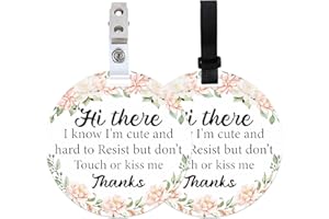 PLIGREAT 2 Pack Please Don't Touch or Kiss Baby Sign Hang Tags Baby Shower Gifts Stop Touching Baby Sign for Newborn Baby Girls Boys Preemies Stroller Baby Carrier Car Seat No Touching Baby Signage