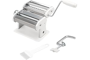 bremermann Máquina de pasta para espaguetis, pasta y lasaña (7 niveles), máquina de pasta, hacedor de pasta (Blanco)