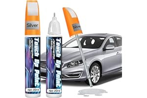 prowithlin Reparador de Reparador Arañazos Coche, Paquete de 2 Reparador de Arañazos Coche, Bolígrafo de Pintura para Coche Dos en Uno (2 paquetes, Plata)