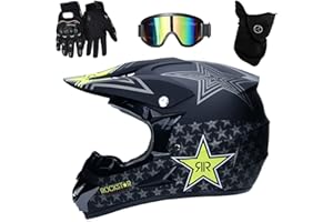 UIGJIOG Kids Motocross Helmet Adult MX Off-Road Motorcycle/AM mountain bike full face helmet With Goggles Gloves Mask