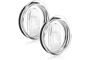 TINKBER 2 szt. Skinny Wymienne pokrywki wielokrotnego użytku, pokrywki do kubków, podróżne pokrywki do kubków, 590 ml, bez wycieków, do kubków podróżnych, 2 szt