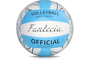 Fantecia Volleyball Official Size 5 for Outdoor Game Play, Soft Beach Volleyballs for Youth Adults, Beginners Training Lite Volleyball