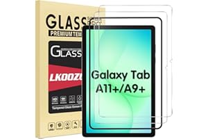 LKOOZO Screen Protector for Samsung Galaxy Tab A11+ / A9+ 11", Tempered Glass Film for Galaxy Tab A11 Plus / A9 Plus 11 inch with Installation Frame, 2 Pack