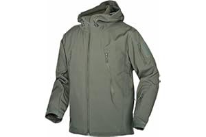 Kelmon Uomo Tattico Softshell Giacca Multifunzionale Outdoor Camouflage Militare Pile Fodera Impermeabile Antivento Calda Cappuccio Cappotto