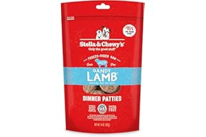 Stella & Chewy's Empanadas crudas liofilizadas – Receta de Cordero Dandy – Alimento Alto en proteínas para Cachorros y Perros sin Cereales comedores exigentes – 14 onzas