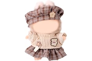 Lyreh Ensemble de Vêtements de Poupées en Peluche, Vêtements Créateur pour 17 cm Jupe en Poupées Jolie Accessoires Mignons et Doux pour Collectionner et à Exposer