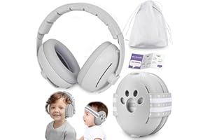 SUNSHINE SMILE Baby Gehörschutz 0-4 Jahre,2-in-1 Baby Kopfhörer Lärmschutz 24dB,Gehörschutz für Kinder,Neugeboren Ohrenschützer mit Geräuschunterdrückung & Verstellbares Kopfband und Aktive Familien Unterwegs