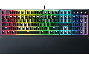 Razer Ornata V3 - Low-profile Mecha-membrane Keyboard with Razer Chroma RGB (Hybrid Mecha-Membrane Switch, Ergonomic Wrist Rest) QWERTY UK Layout | Black