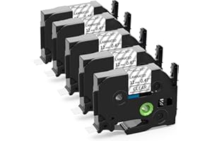 Upwinning TZe-131 TZe131 TZ131 Nastro Trasparente Compatibile con Brother P-touch Nastro Trasparente TZe Clear 0.47 12mm x 8m, Compatibile per Brother Etichettatrice P300BT 1005 H107B H100LB H105 D200