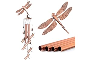 JIAUFU Libelle windspiele für draußen hängend,Geschenke für Väter, Mütter, Familie, Freunde, Kollegen,Rasengarten -Dekoration,Windspiel für Garten deko draußen, Hof, Terrasse und Heimdekoration