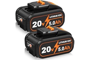 Goodexo 2X 20V 5,0Ah Akku Ersatzakku für Worx Akku 20V WA3525 WA3578 WA3520 WA3575 WX550L WG629 WG547 WG545 WG801 WG320 WX176L WX169L WX682L WG163 Akku für Akkuwerkzeuge