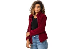 Roman Originals Soft Sherpa Fleece Jacket for Women UK - Ladies Autumn Everyday Winter Holiday Pull-On Comfy Soft Vacation Work Teddy Coat