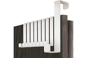 Menz Appendiabiti da Porta in Bianco, Set di 10 Pezzi - Gancio Porta Antiruggine, Attaccapanni Pratici, Ganci Universali per Vari Scenari