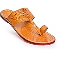 Royal Khwaab Men's Daily/Casual/Ethnicwear Slip-on Brown Color Flat Handmade Kolhapuri Chappal (Brown