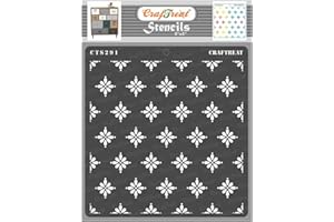 CrafTreat Daisy Stencils for Painting on Wood, Canvas, Paper, Fabric, Floor, Wall and Tile - Doting Daisies - 6x6 Inches - Reusable DIY Art and Craft Stencils - Large Daisy Stencil