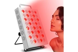 HOTTOERAK Lampara Infrarrojos Fisioterapia, 660nm & 850nm Red Light Therapy, 40LEDs Luz Roja Terapia con Temporizador, 33W Lampara Infrarrojos para el Alivio del Dolor Muscular y Articular