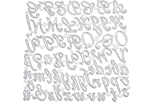 CHOLINCHIN Fustella Punzonatura stencil alfabeto grande piccolo, fustelle per metallo lettere taglio goffratura Cutting Dies per album fai da te scrapbooking cartoline per album embossing fotografici decorative