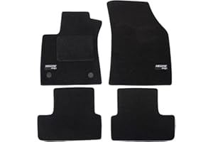 J&J AUTOMOTIVE | Logo Tapis De Sol Noir Velours sur Mesure pour Megane 4 Depuis 2016, Ajustement précis, Base Antidérapante, Renforcée dans la Zone de la Pédale